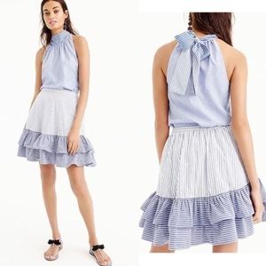 Stripe Ruffle Nautical Ruffle Skirt